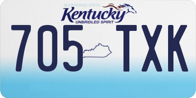 KY license plate 705TXK