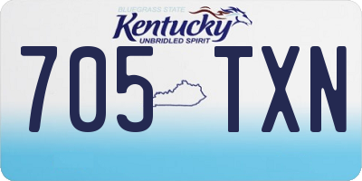 KY license plate 705TXN