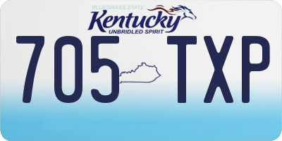 KY license plate 705TXP