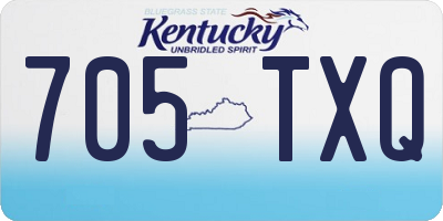 KY license plate 705TXQ