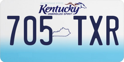 KY license plate 705TXR