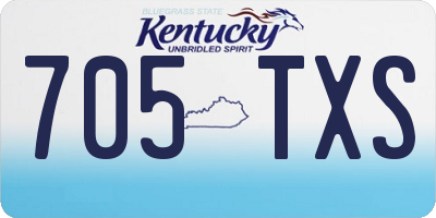 KY license plate 705TXS