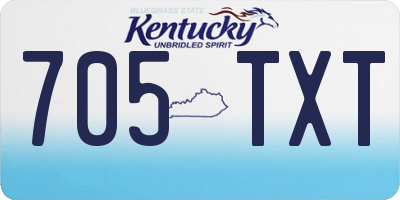 KY license plate 705TXT