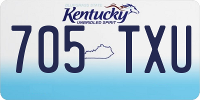 KY license plate 705TXU