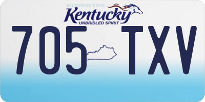 KY license plate 705TXV