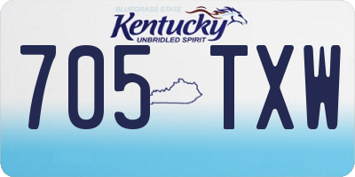 KY license plate 705TXW