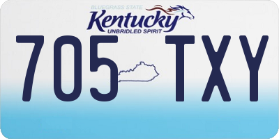 KY license plate 705TXY