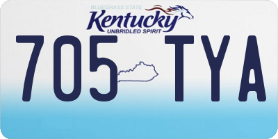 KY license plate 705TYA