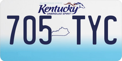 KY license plate 705TYC