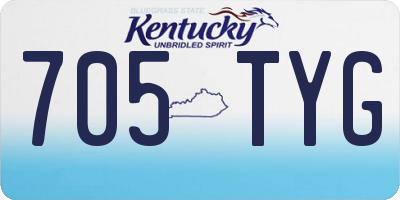 KY license plate 705TYG