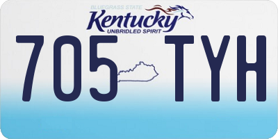 KY license plate 705TYH