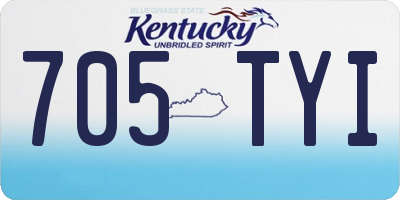 KY license plate 705TYI