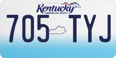 KY license plate 705TYJ