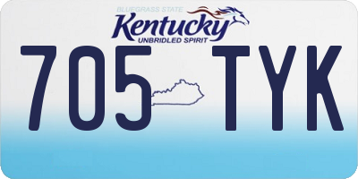 KY license plate 705TYK