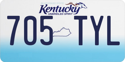 KY license plate 705TYL