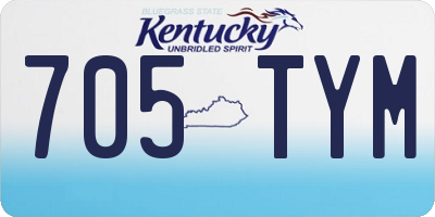 KY license plate 705TYM