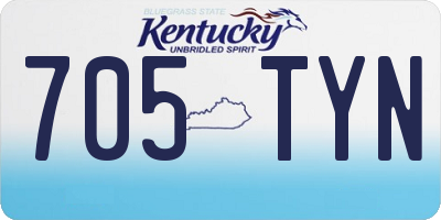 KY license plate 705TYN