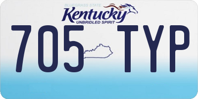 KY license plate 705TYP