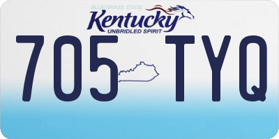 KY license plate 705TYQ