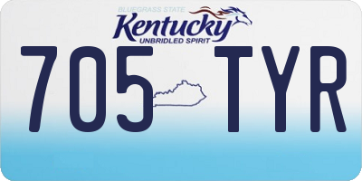 KY license plate 705TYR