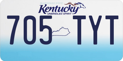 KY license plate 705TYT