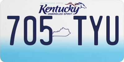 KY license plate 705TYU