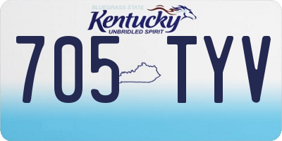 KY license plate 705TYV