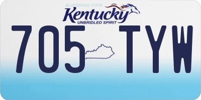 KY license plate 705TYW
