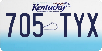 KY license plate 705TYX