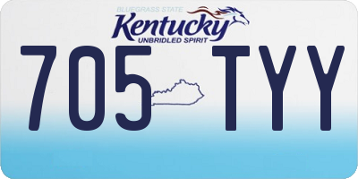 KY license plate 705TYY