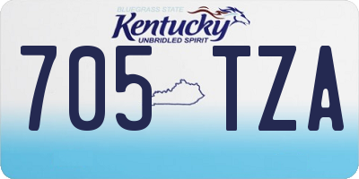 KY license plate 705TZA