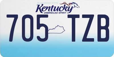 KY license plate 705TZB