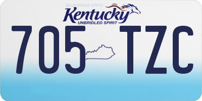 KY license plate 705TZC