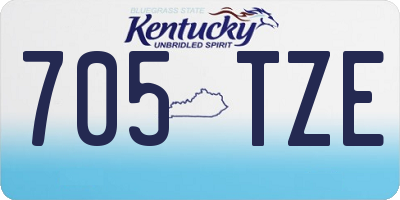 KY license plate 705TZE