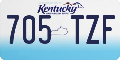 KY license plate 705TZF