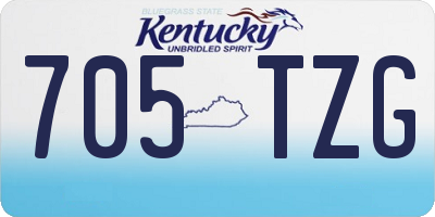 KY license plate 705TZG
