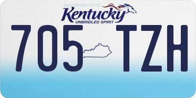KY license plate 705TZH