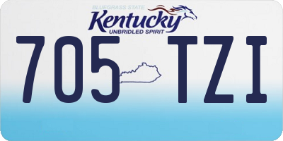 KY license plate 705TZI