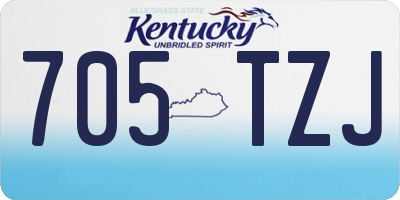 KY license plate 705TZJ