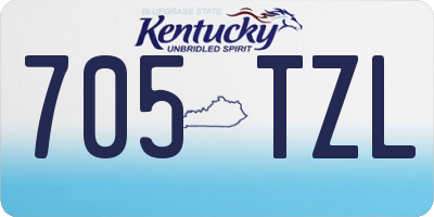 KY license plate 705TZL
