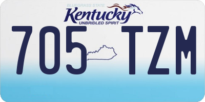 KY license plate 705TZM