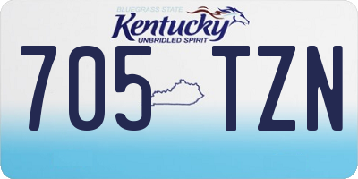 KY license plate 705TZN