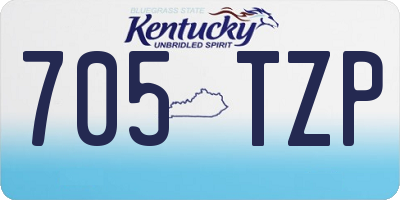 KY license plate 705TZP
