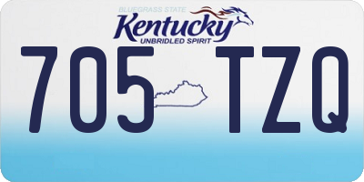 KY license plate 705TZQ