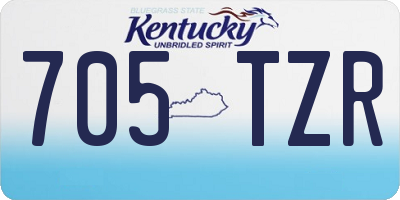 KY license plate 705TZR