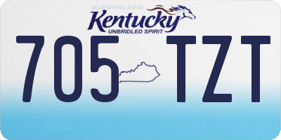 KY license plate 705TZT