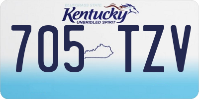 KY license plate 705TZV
