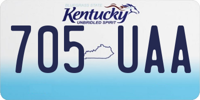 KY license plate 705UAA