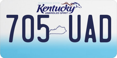 KY license plate 705UAD