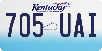 KY license plate 705UAI